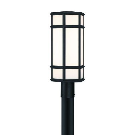 EUROFASE Clover Geometric 8" Square LED Outdoor Pendant, Black /White Glass 42690-016